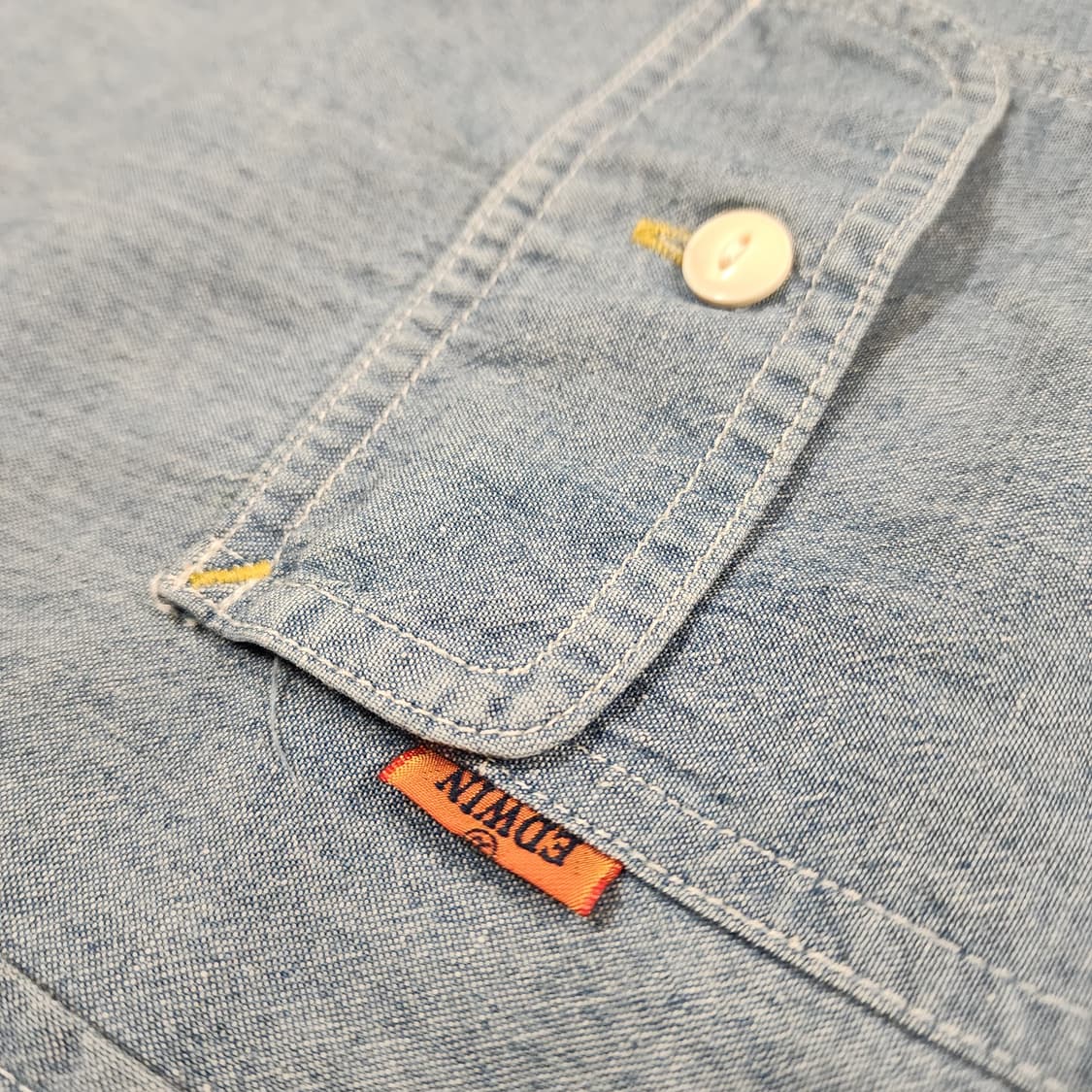 90s제작 에드윈 샴브레이셔츠 상품이미지4