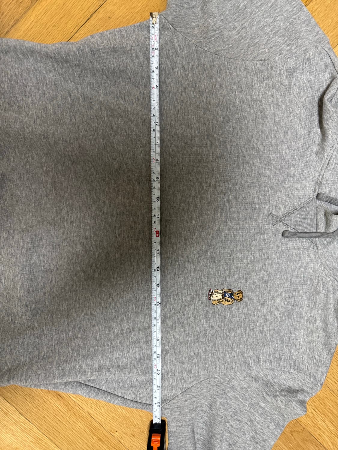 폴로 그레이 기모 후드 L 상품이미지2