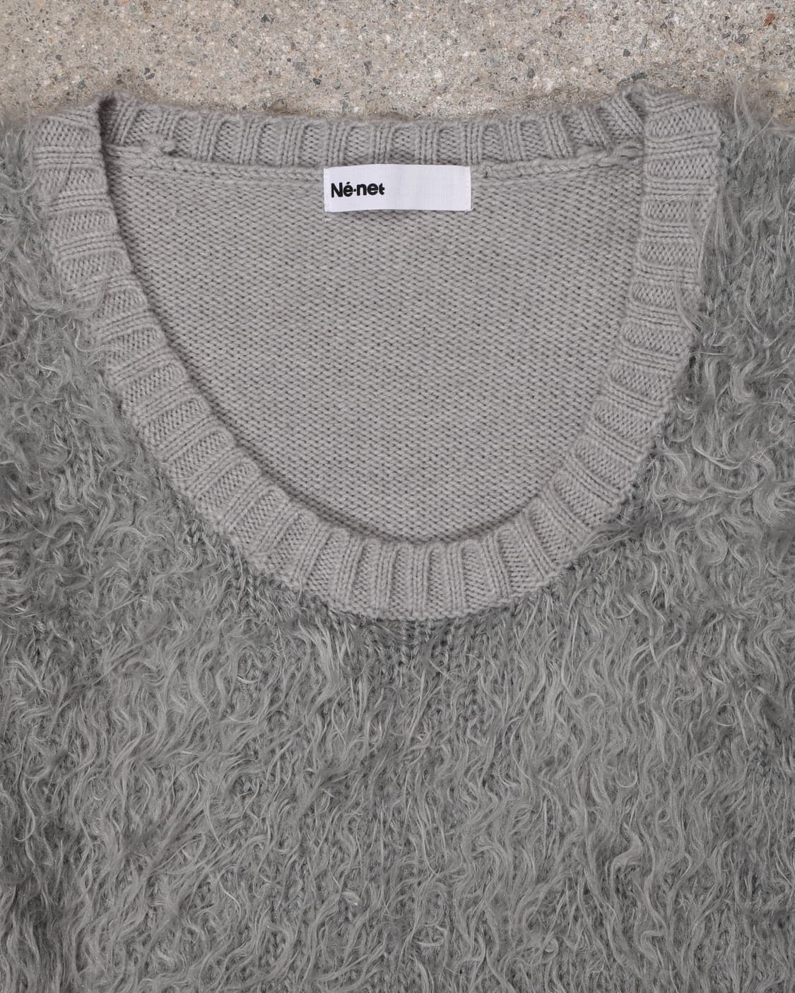 Ne-net fur point knit sweat 상품이미지5