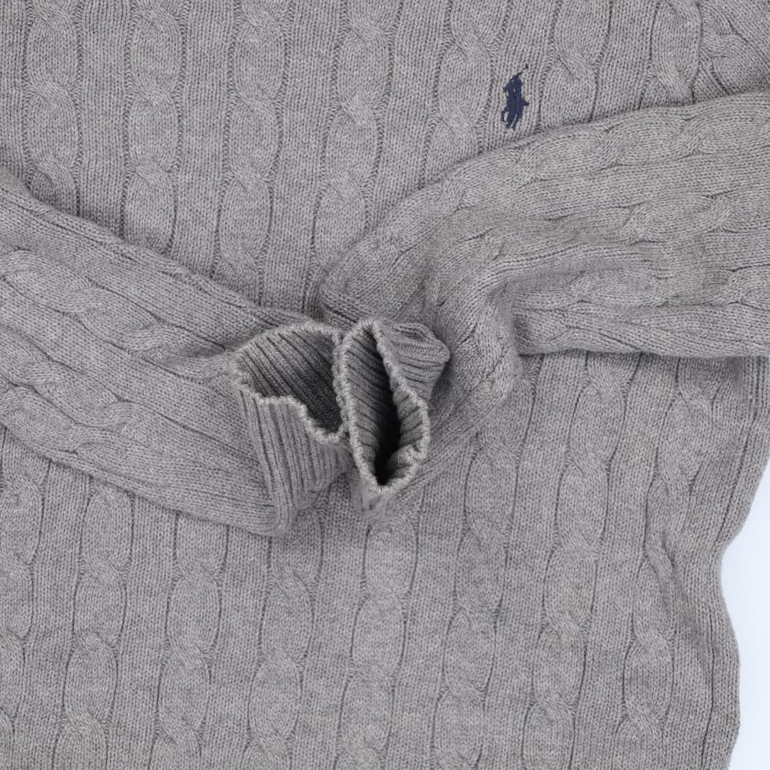 [S] 신형 폴로 랄프로렌 꽈배기 케이블 니트 스웨터 회색 3817 상품이미지4