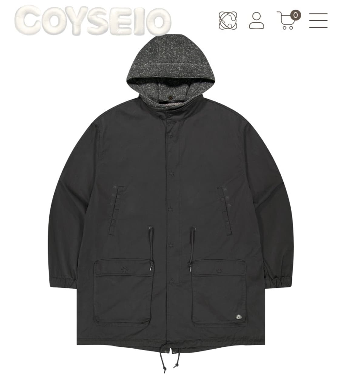 코이세이오 야상 차콜 새상품 상품이미지1