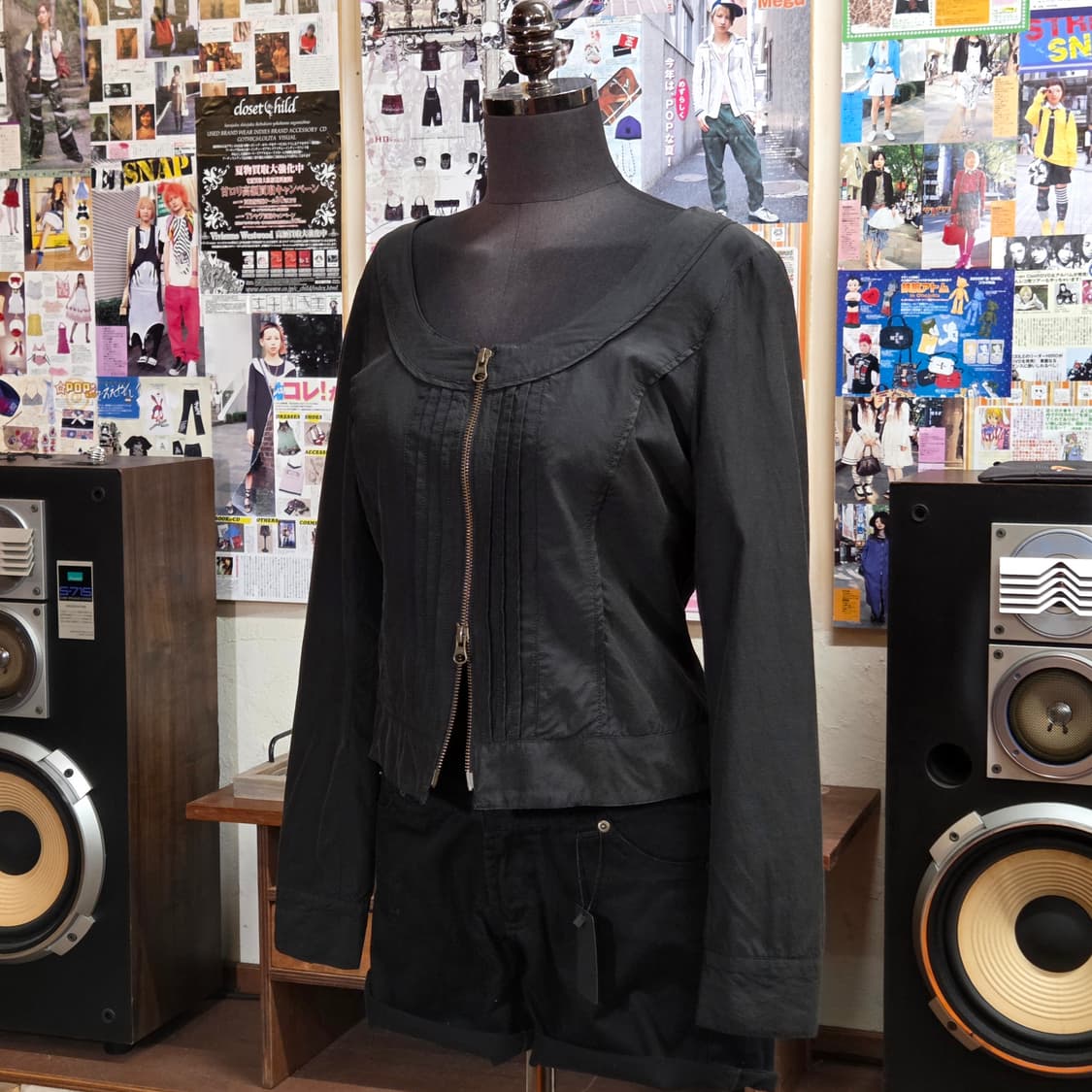 JPN 논카라 핀턱 투지퍼 자켓 상품이미지1