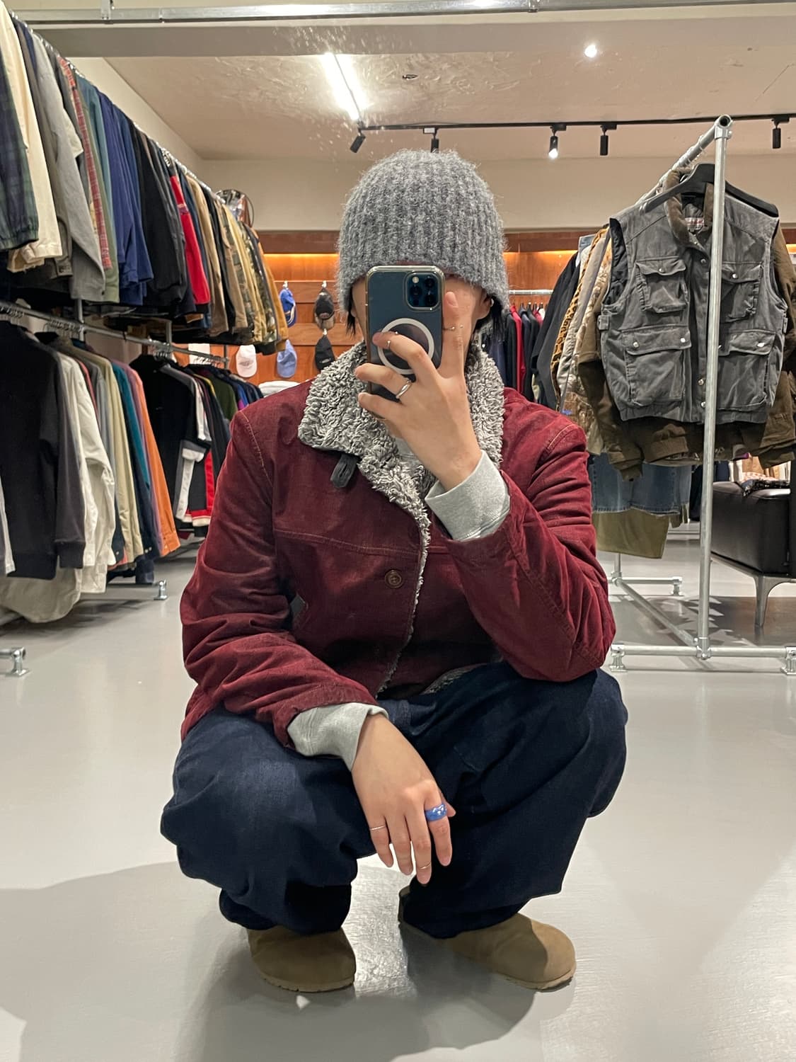 빈티지 쉐르파 반코트   상품이미지4