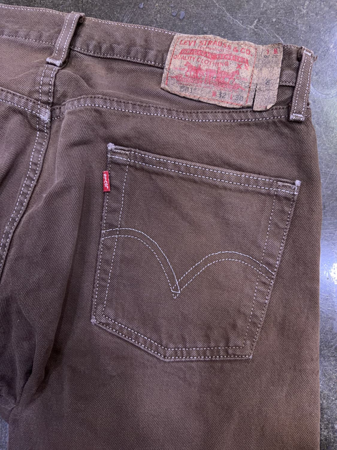 리바이스 501 00's 멕시코 메이드 빈티지 브라운 데님팬츠 32 상품이미지8