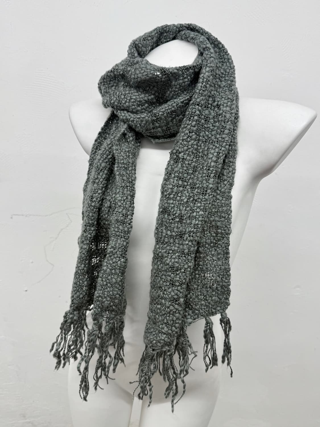 그레이 코지 짜임 머플러  상품이미지4