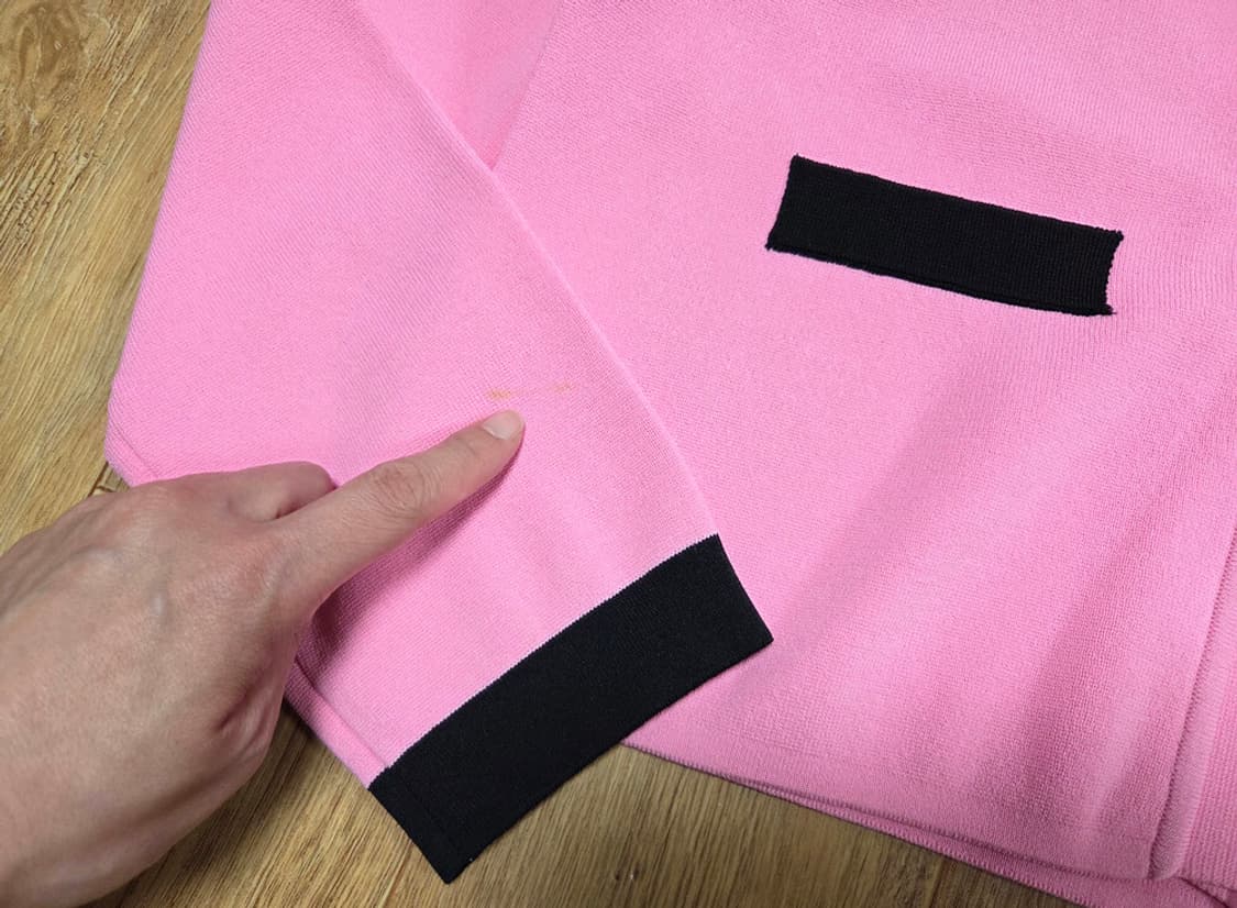 비뮤즈맨션(BEMUSE MANSION) 컬러 블록 니트가디건 프리사이즈 상품이미지8