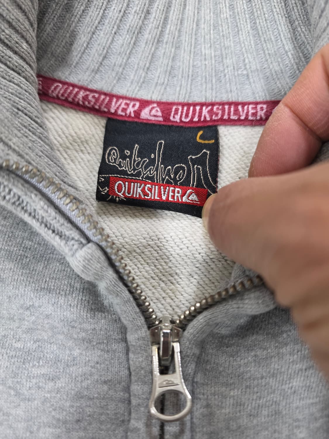 퀵실버 00s 올드스쿨 코튼 집업 자켓 트랙 자켓 L 상품이미지2