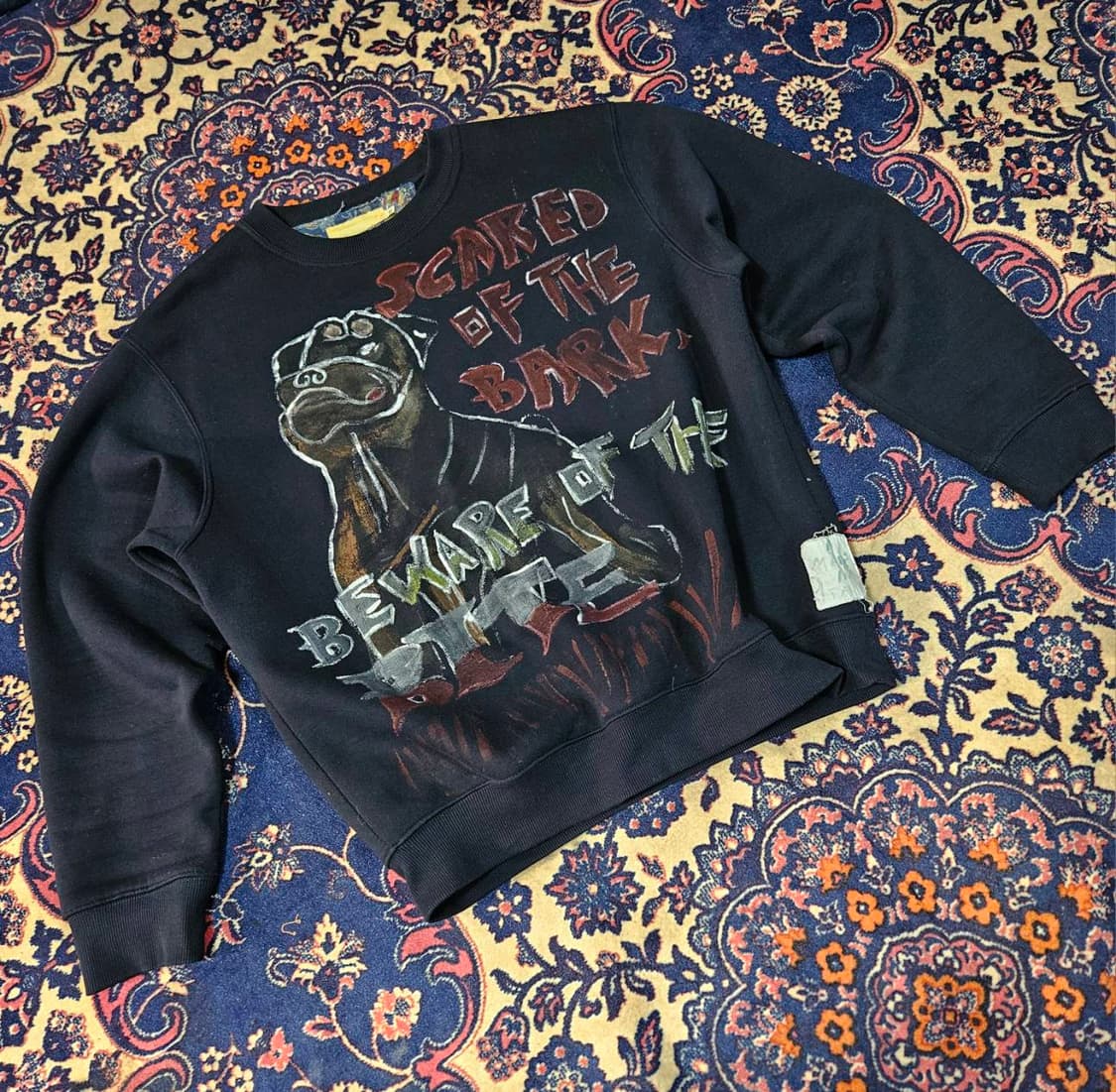 알렉산드로 게라르데 in Italy 19fw 핸드 프린팅 워싱 기모 맨투 상품이미지1