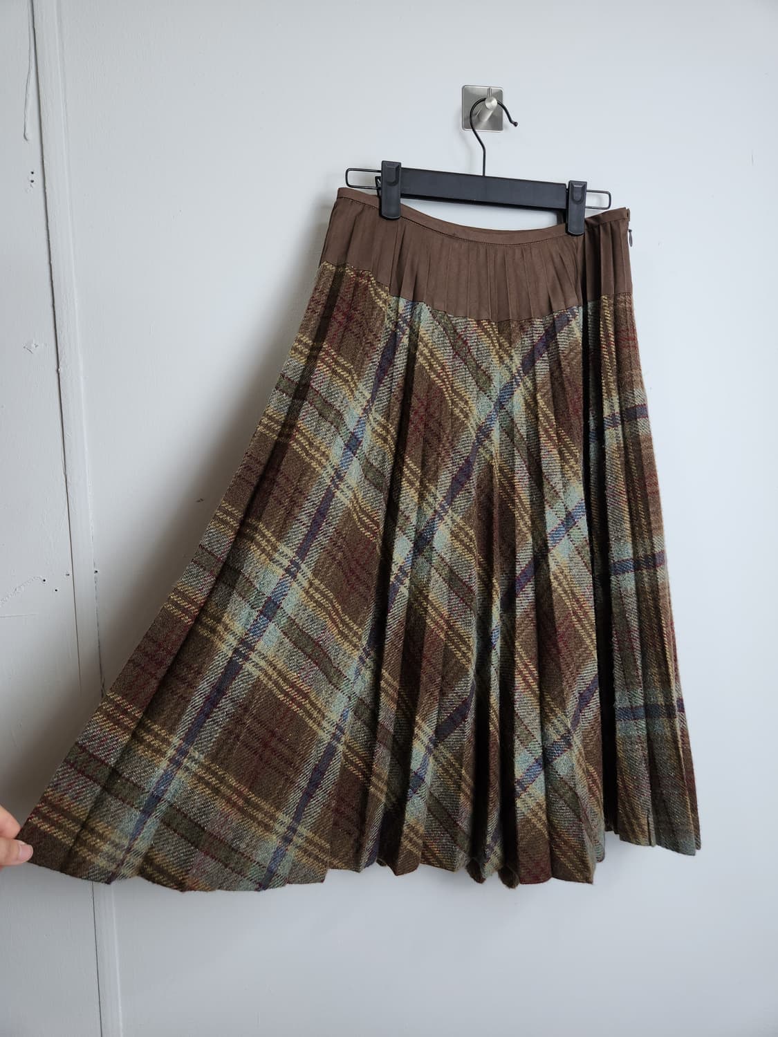 체크 플리츠 울 스커트 상품이미지7