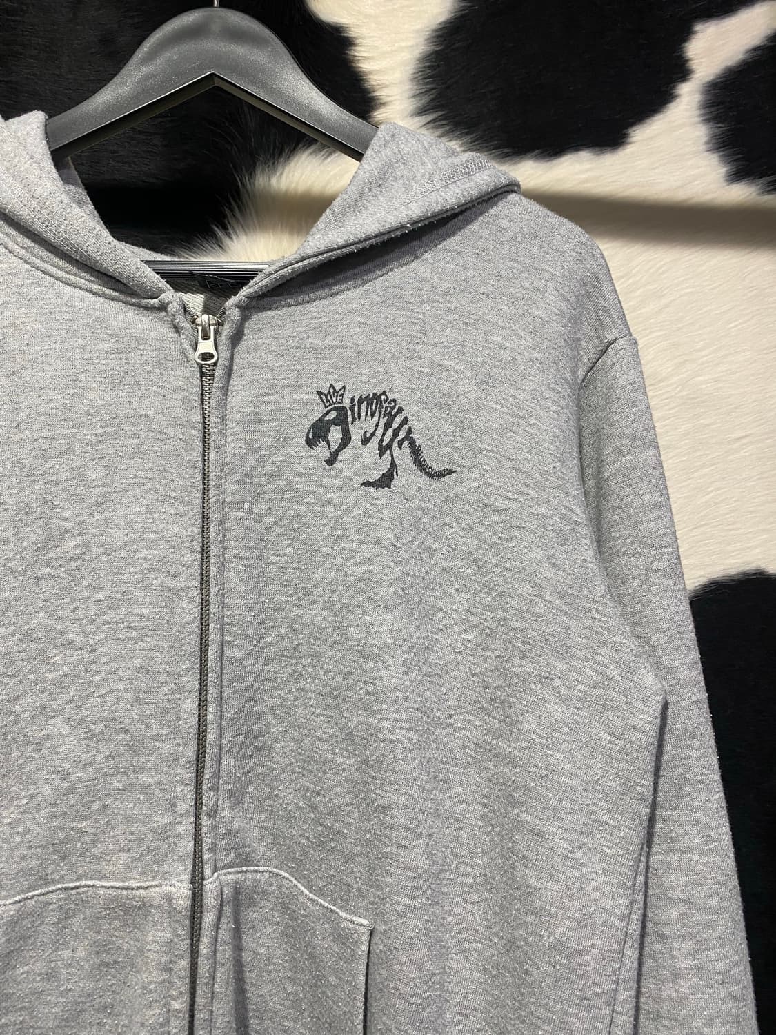 Live dinosaur 백로고 프린팅 디테일 투웨이 후드집업 상품이미지2