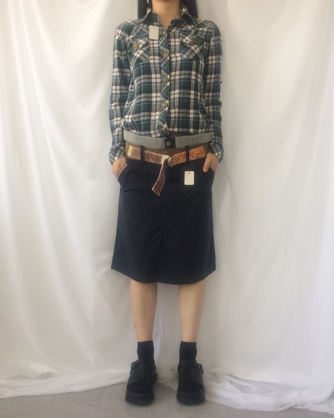 Belted midi skirt 상품이미지5