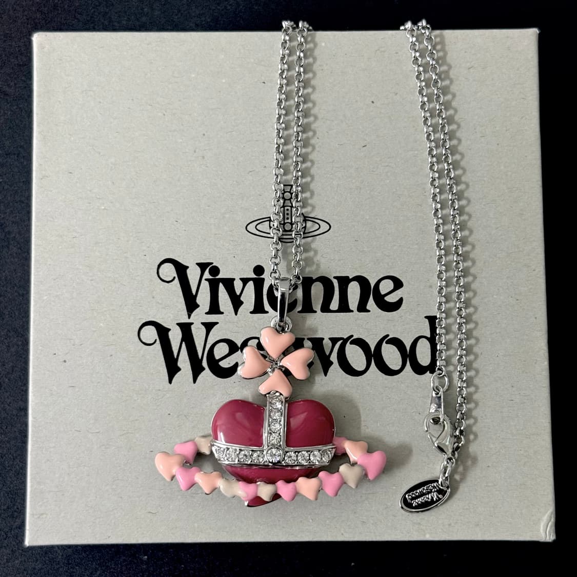 비비안웨스트우드 멀티 하트 디아망떼 오브 목걸이 상품이미지2