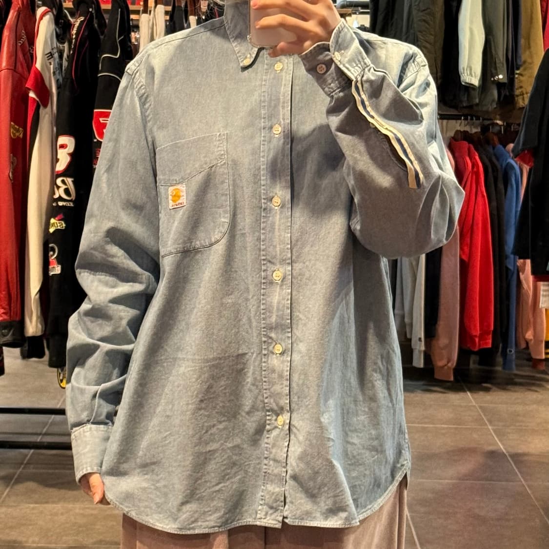 [NO.9] 칼하트 데님 긴팔셔츠 상품이미지1