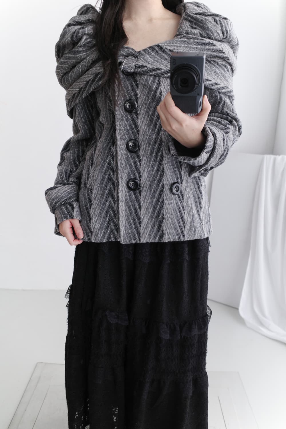 puff collar coat 상품이미지6