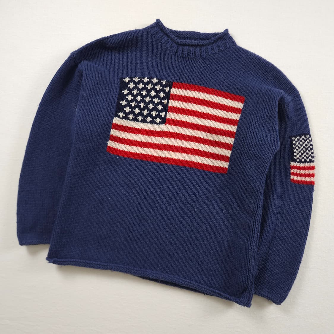 S(90) 폴로 랄프로렌 성조기 모크넥 니트 상품이미지2