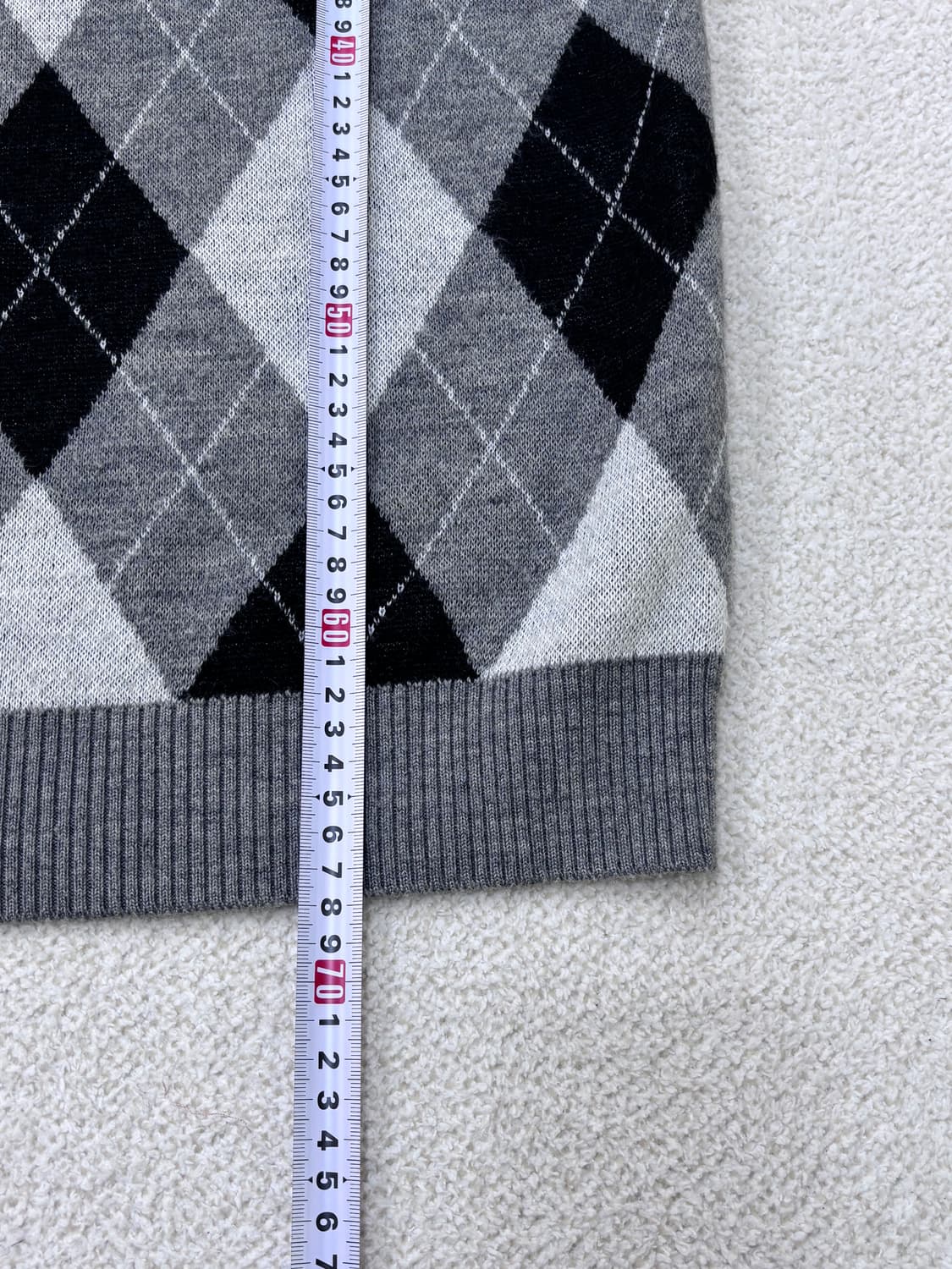 95 아다바트 남성 아가일 니트 스웨터 0305E 상품이미지5