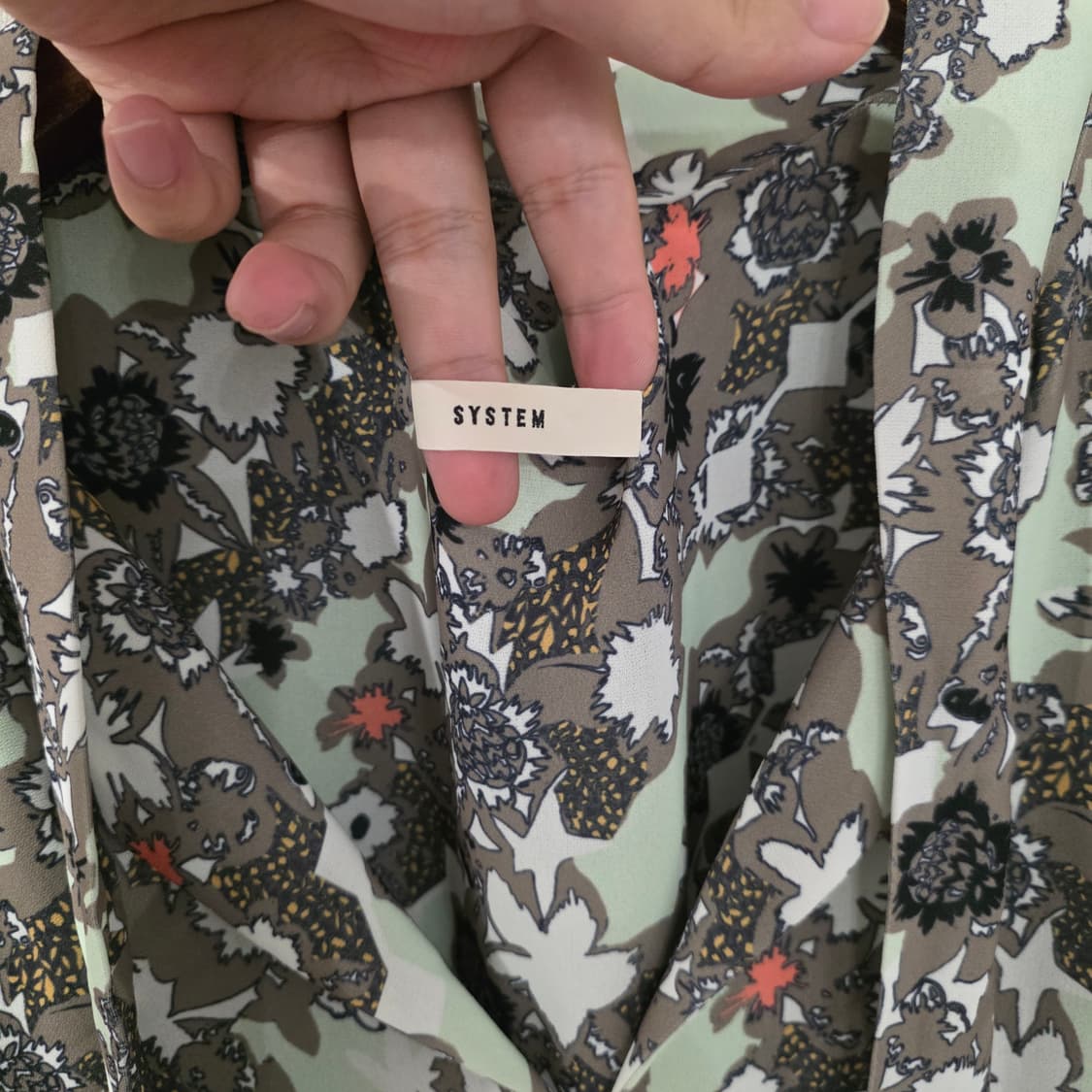 한섬 시스템 SYSTEM 플라워 패턴 롱 원피스 상품이미지5