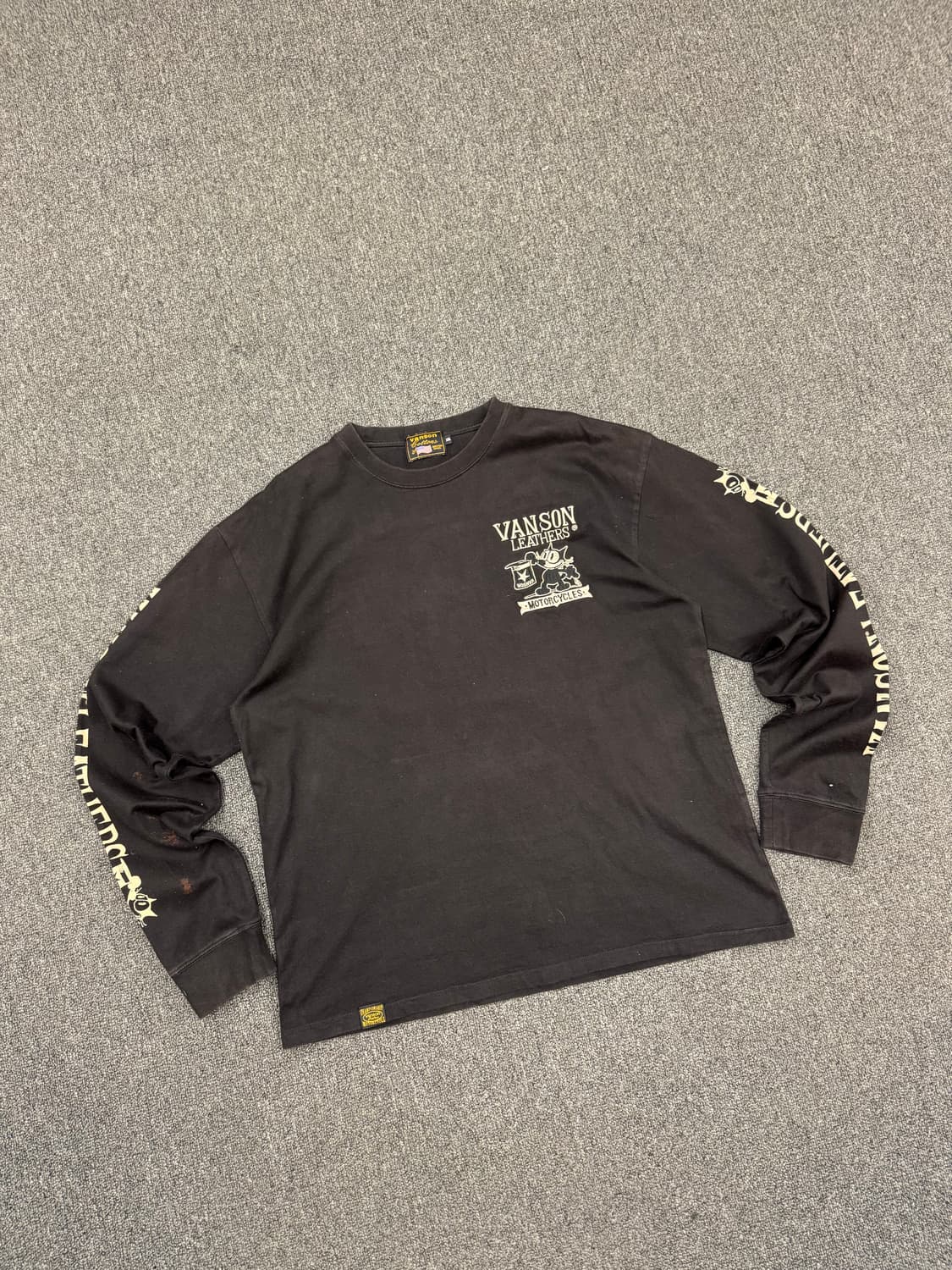 2XL)밴슨 레더 빈티지 펠릭스 자수 프린팅 롱슬리브 상품이미지3