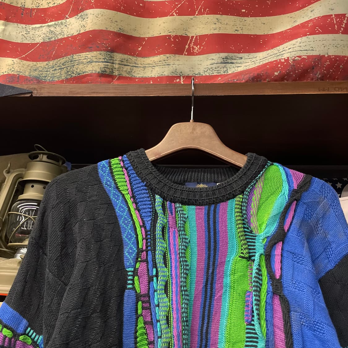 90s 크리스찬 모드 3D 케이블 쿠지 스타일 패턴 니트 스웨터 N35 상품이미지3