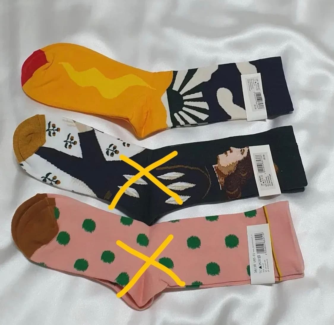 오렌지 그린 크림베이지 도트 Bonne Maison 본메종 양말 상품이미지5