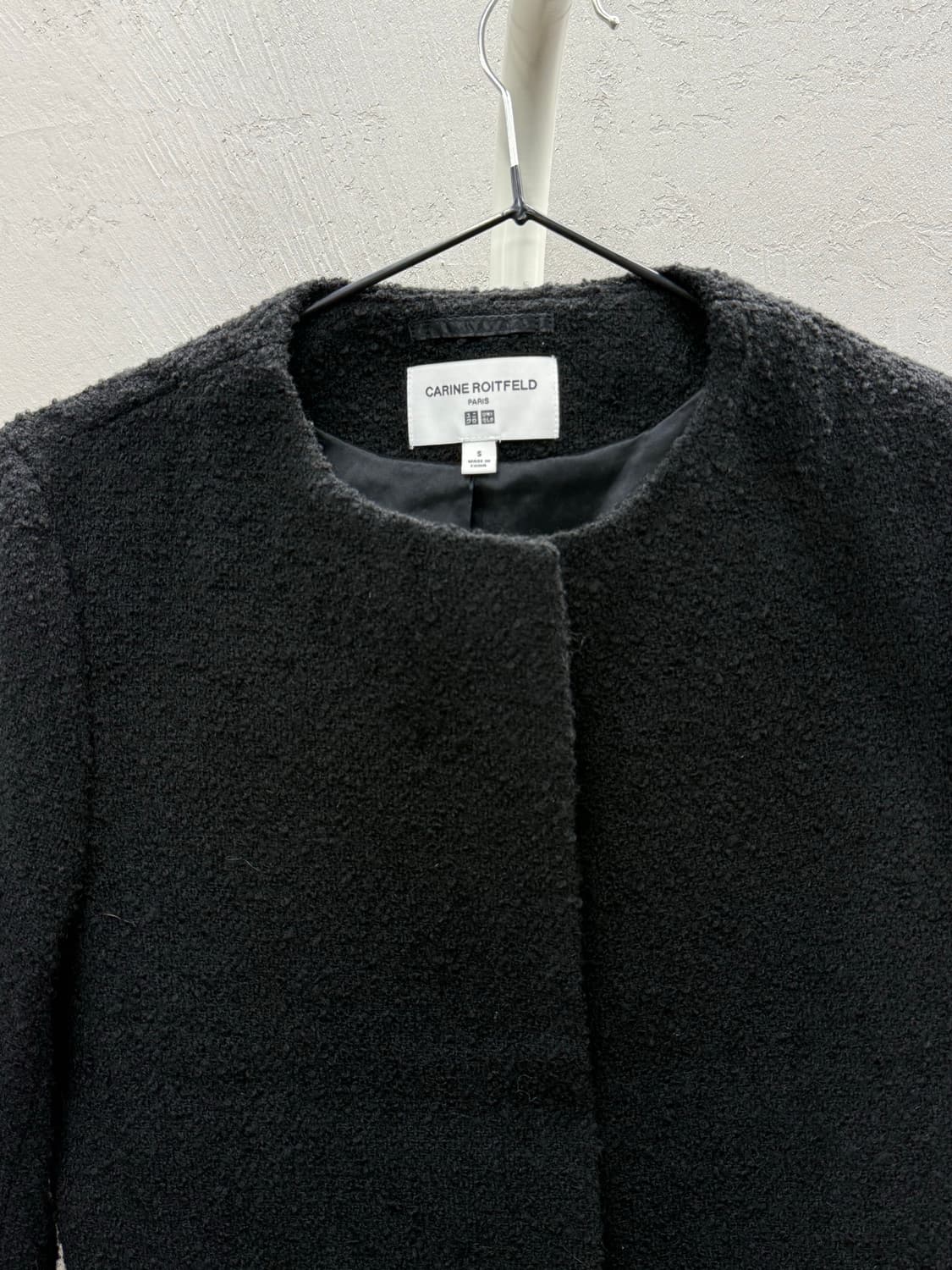 유니클로 X 카린로이펠트 블랙 빅포켓 트위드 자켓 S 상품이미지3