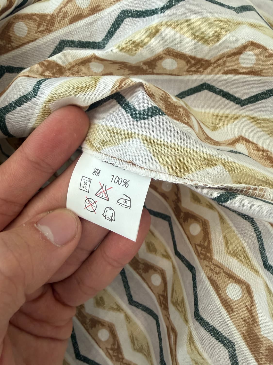 빈티지 패턴 코튼 반팔 셔츠 상품이미지4