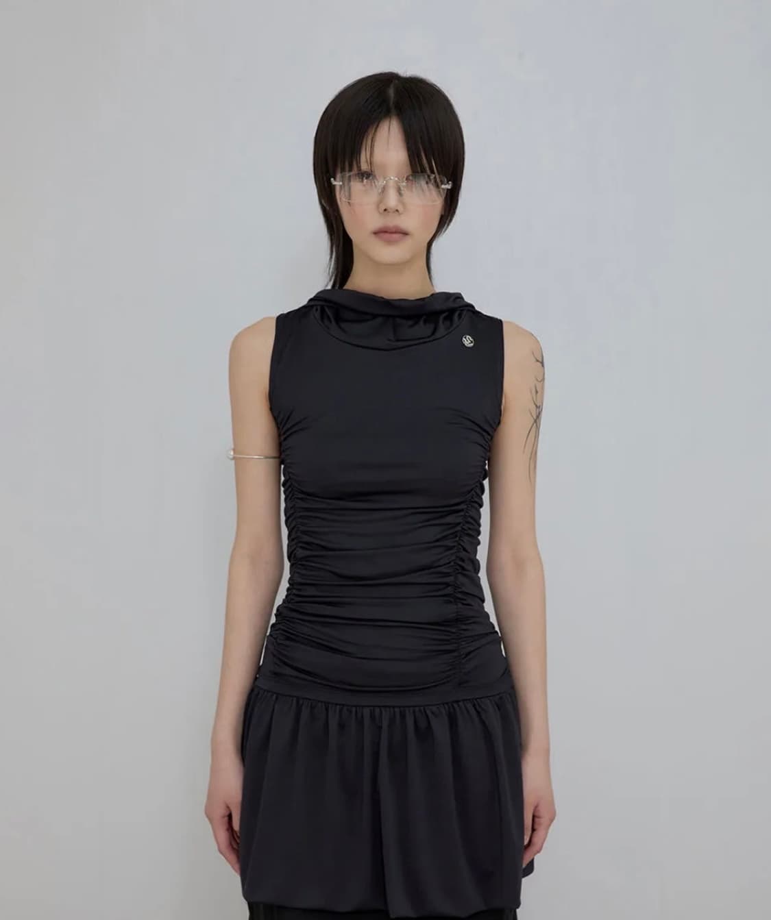 hooded high neck dress 상품이미지5