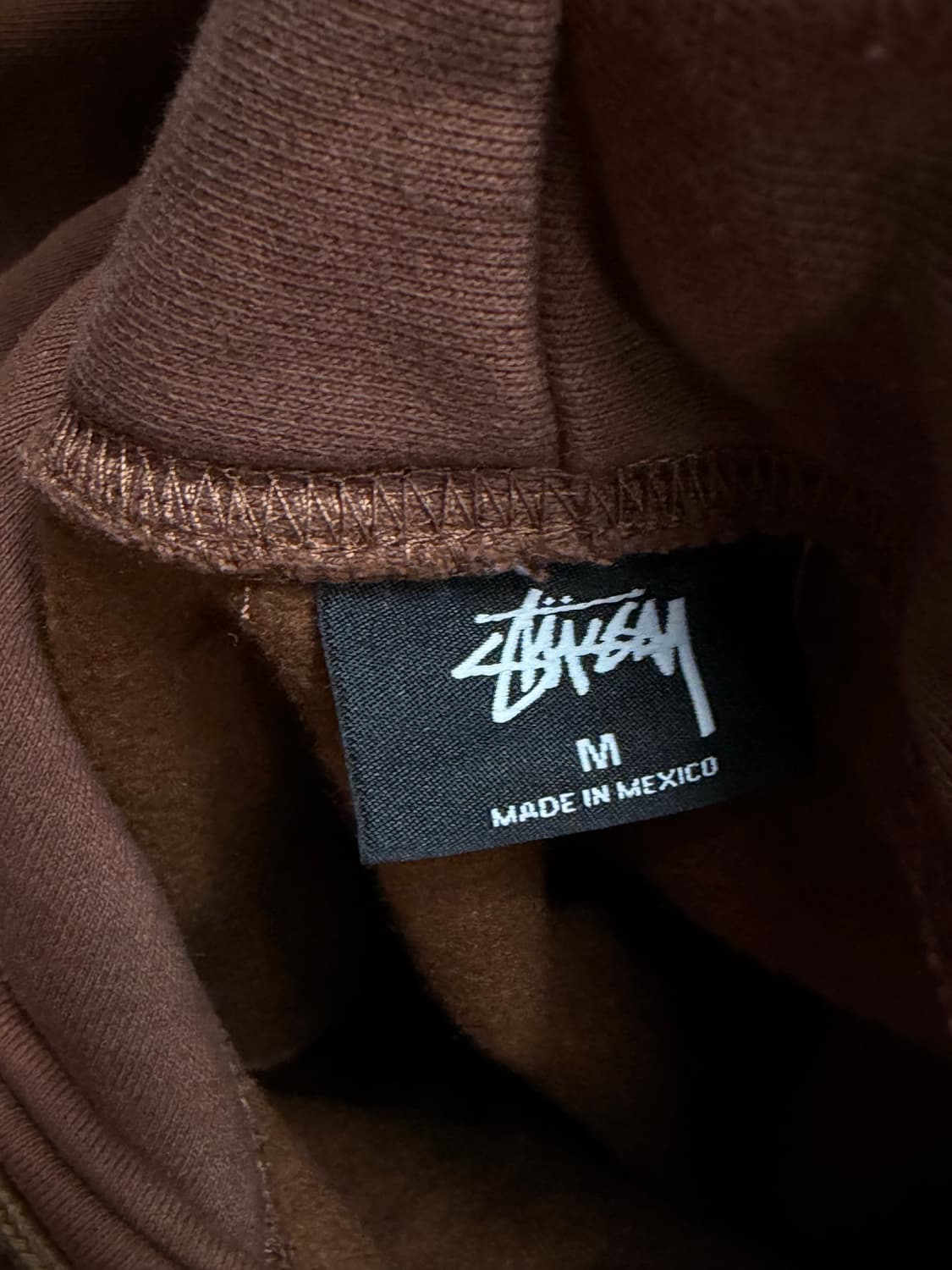 스투시 모카 브라운 빅로고 후드티 M 상품이미지6