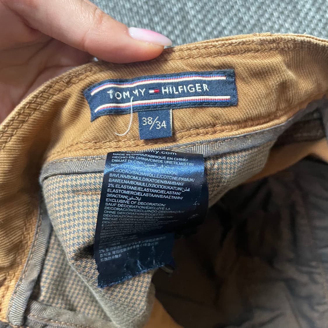 (38) 타미힐피거 투포켓 브라운 스트레이트핏 코튼팬츠 상품이미지4