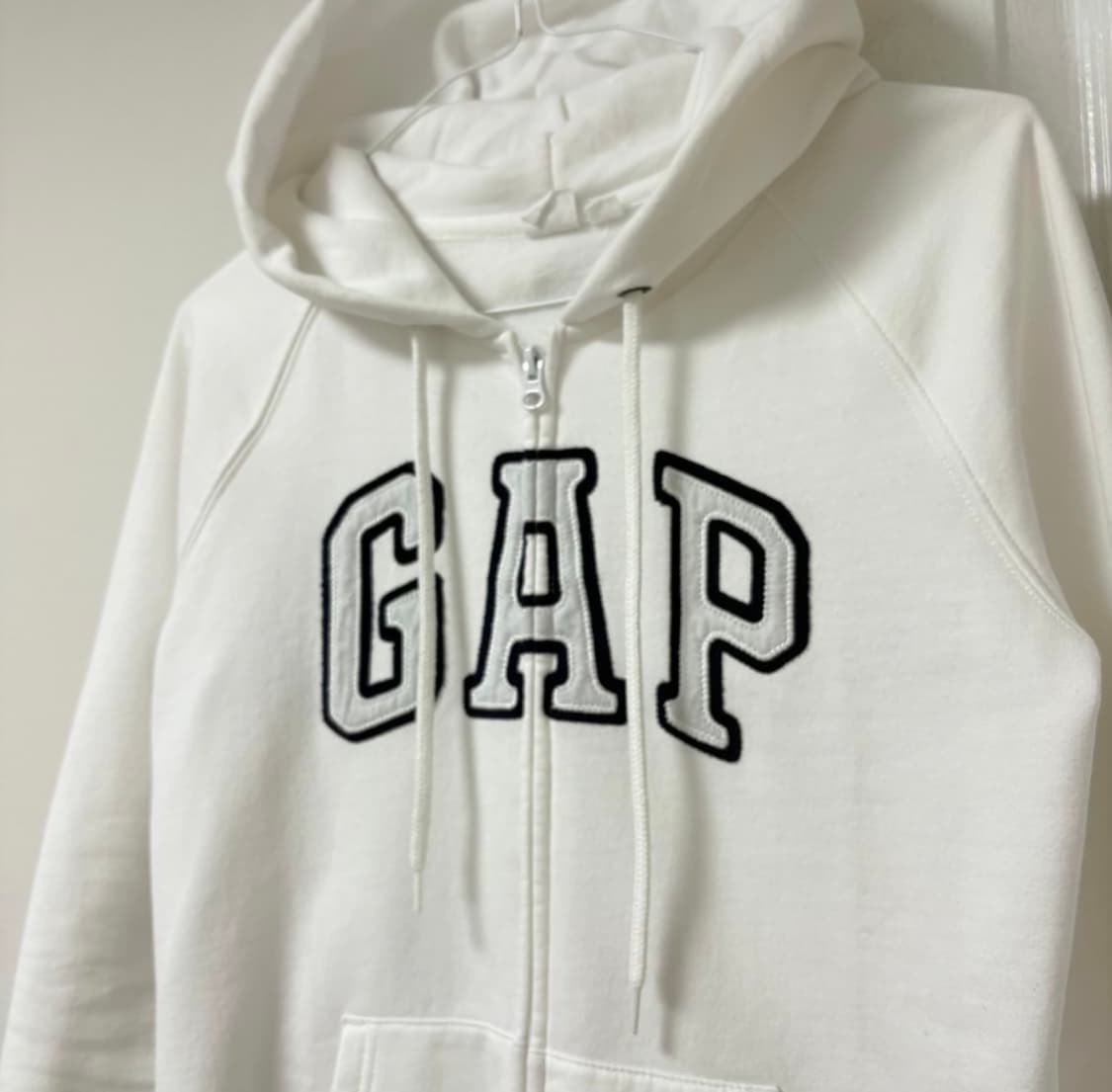 갭 화이트 후드집업 S 상품이미지1