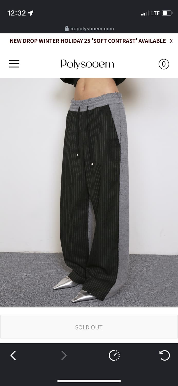 FRONT STRIPE EFFORTLESS PANTS, BLACK 상품이미지4