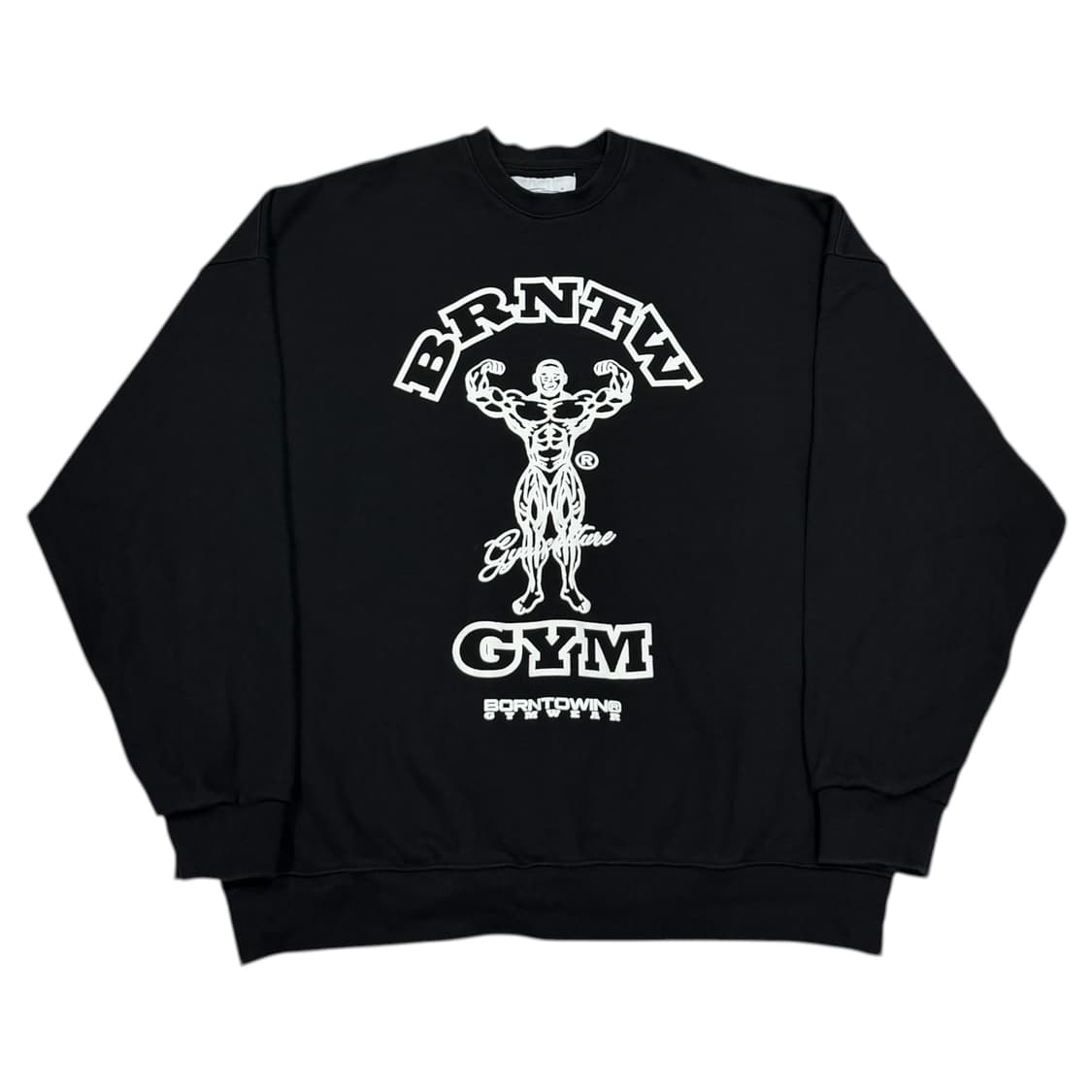 본투윈 짐 맨투맨 블랙 3사이즈 상품이미지1