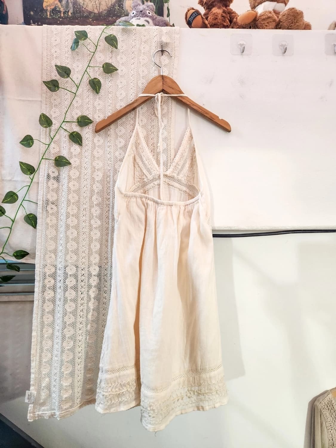 빈티지 ray beams 자수 홀터넥 원피스 블라우스 상품이미지5