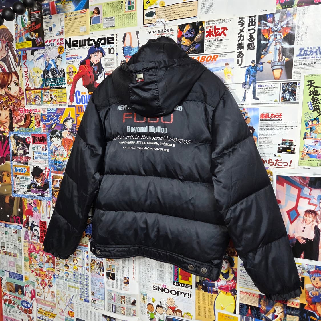 후부 올드스쿨 데님 배색 덕다운 후드 패딩 상품이미지6