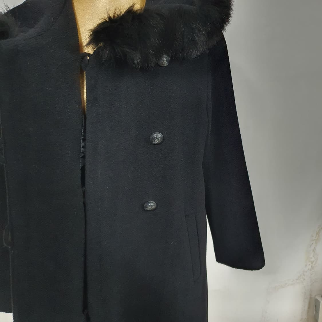 빈티지 숄 카라 케이프 울 코트 토끼털 / 모리걸 달천깔 페어리 상품이미지8