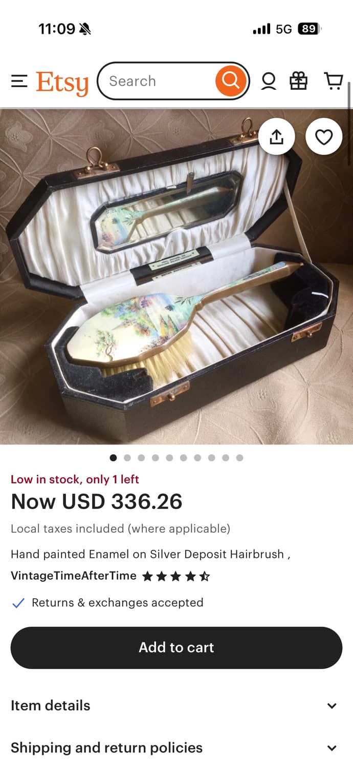 빈티지 소품 19세기 영국 헤어 브러쉬 세트 상품이미지2