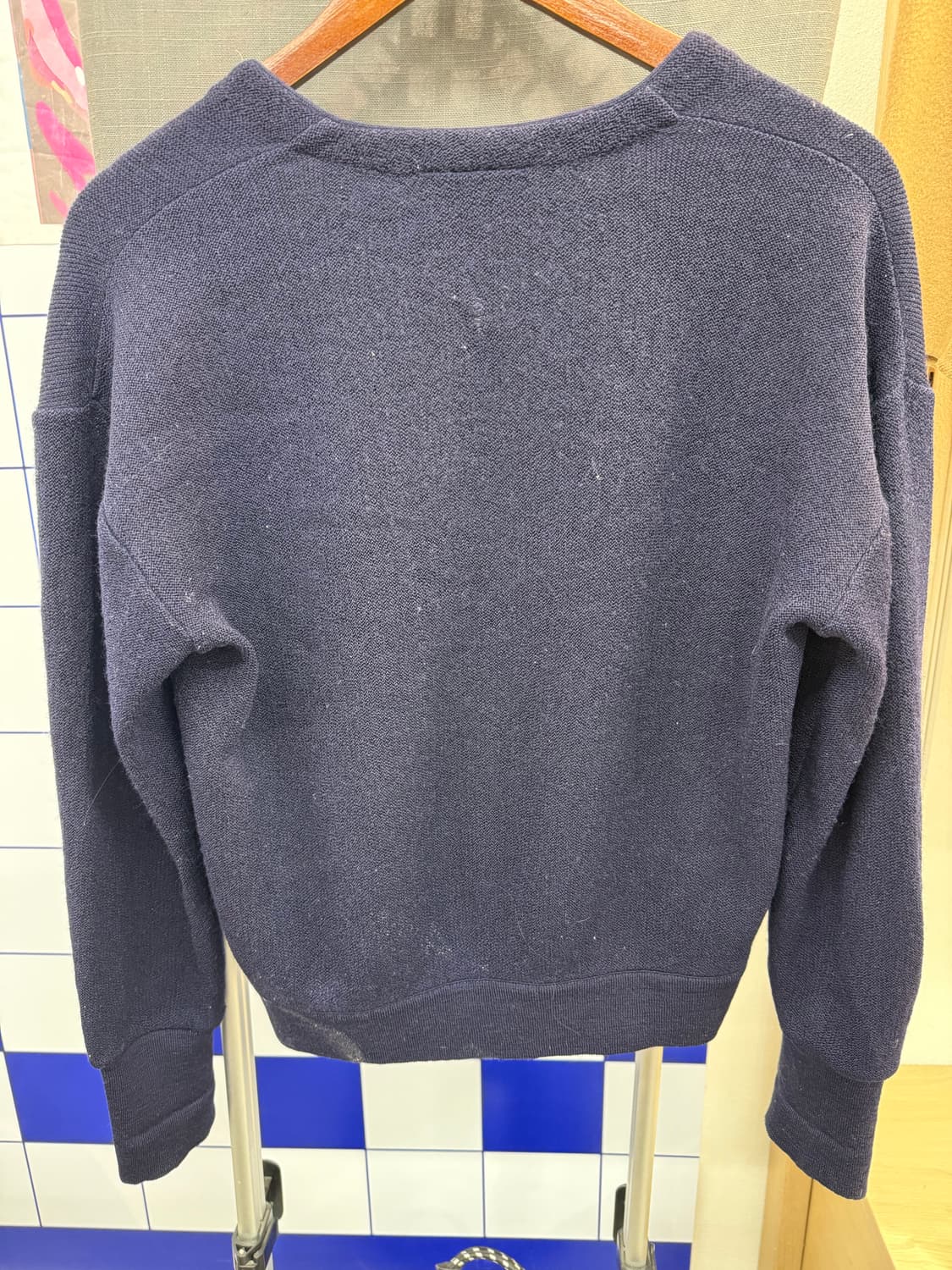 라코스테 네이비 브이넥 가디건 상품이미지4