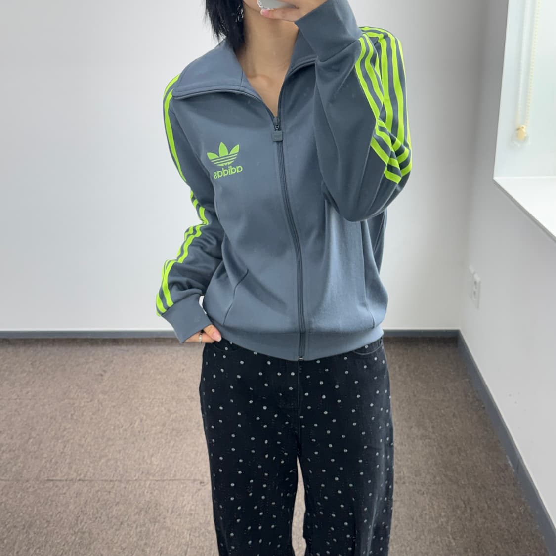 Adidas 아디다스 형광 옐로우 카키 유로파 져지 상품이미지1