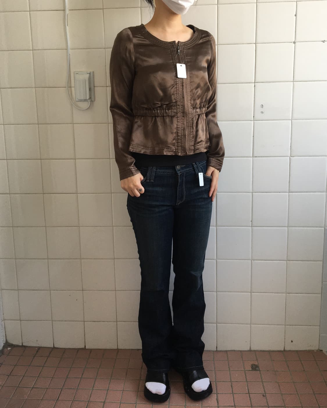 Glossy zip up jackwt 상품이미지6