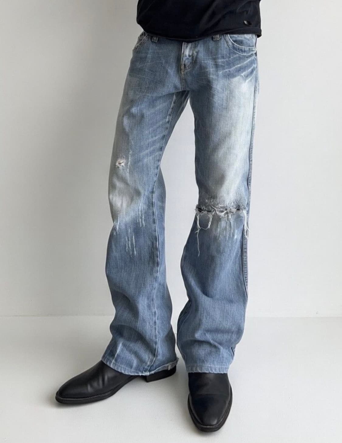 Vintage ERD Thrashed Trim 플레어진 상품이미지1