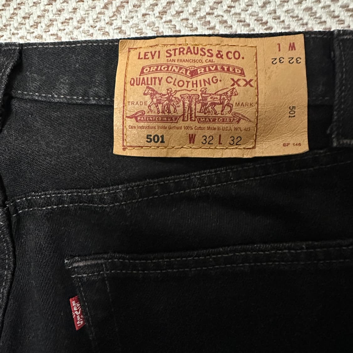 LEVI'S 501 90's usa made black jeans 상품이미지3