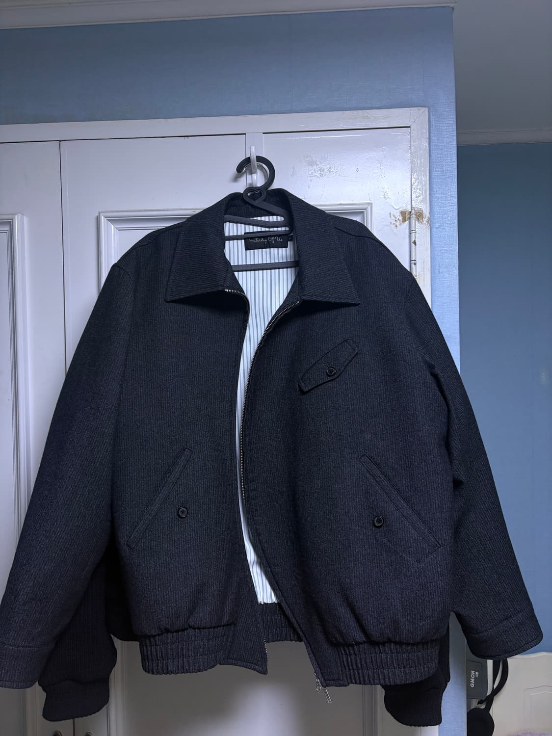 stu 하이넥 라운드 스트라이프 자켓 L 상품이미지2