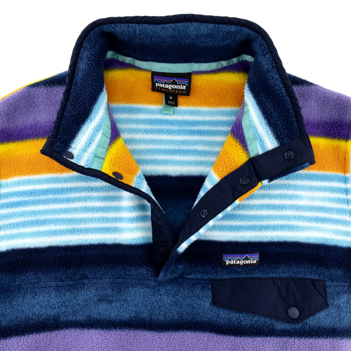 16SS 파타고니아 신칠라 스냅-T 퍼플/블루/옐로우 상품이미지4