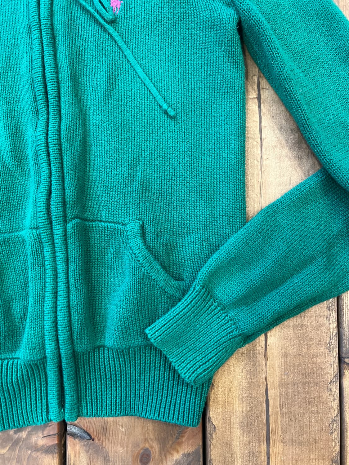 폴로 그린 니트 후드집업 상품이미지8