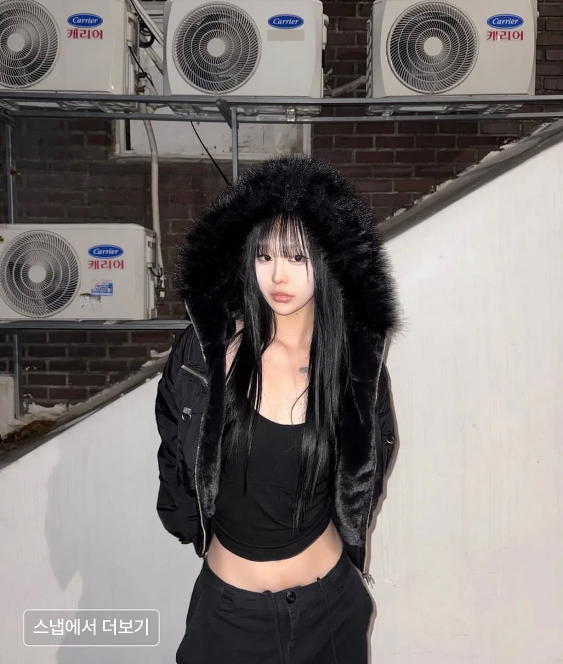 스키즘 인듀싱 HOODED PUFFER JACKET BLACK 상품이미지4