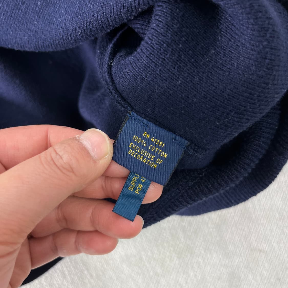 95 폴로랄프로렌 코튼 네이비 니트 상품이미지5