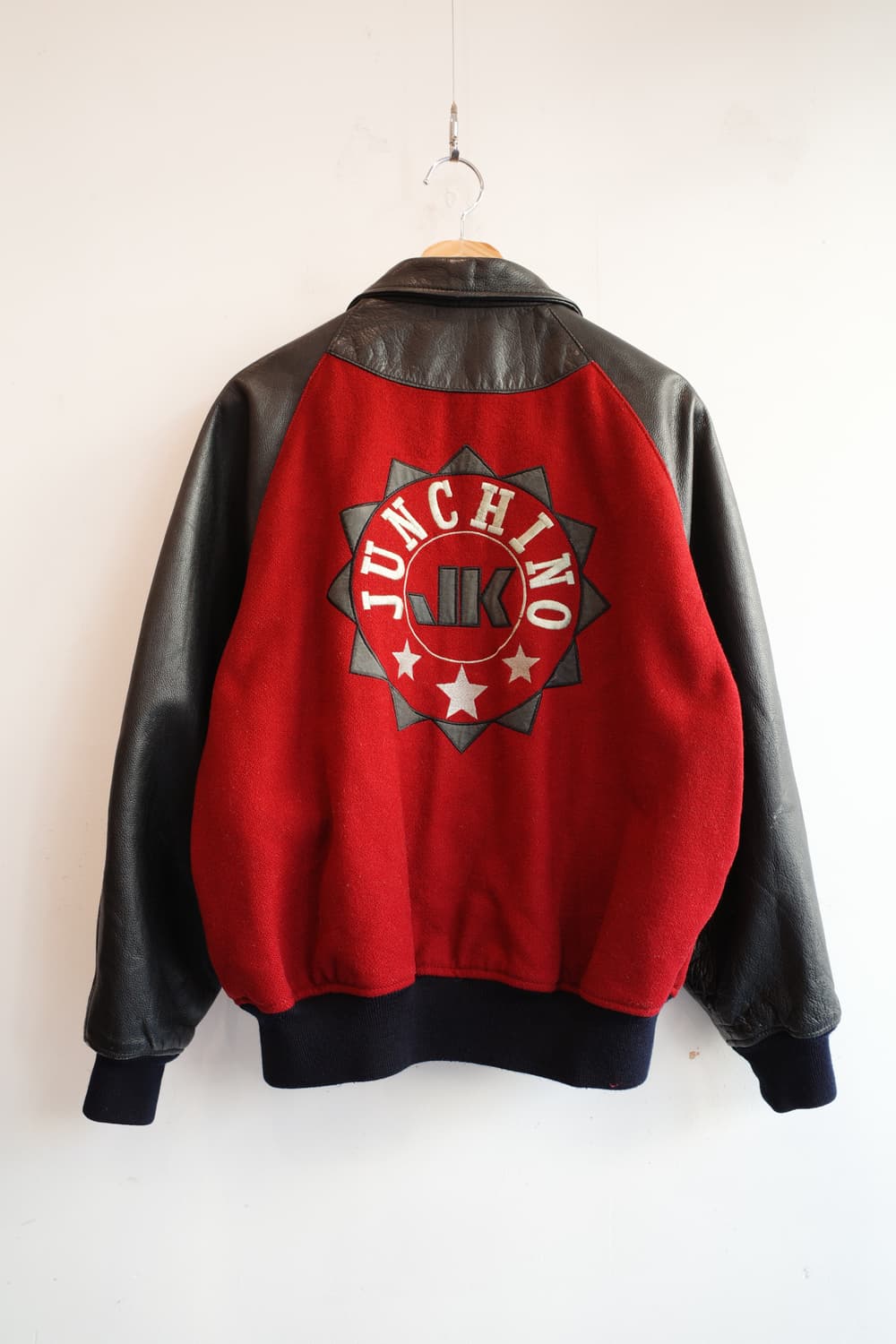 JUNCHINO 소가죽 자수 블루종  상품이미지9