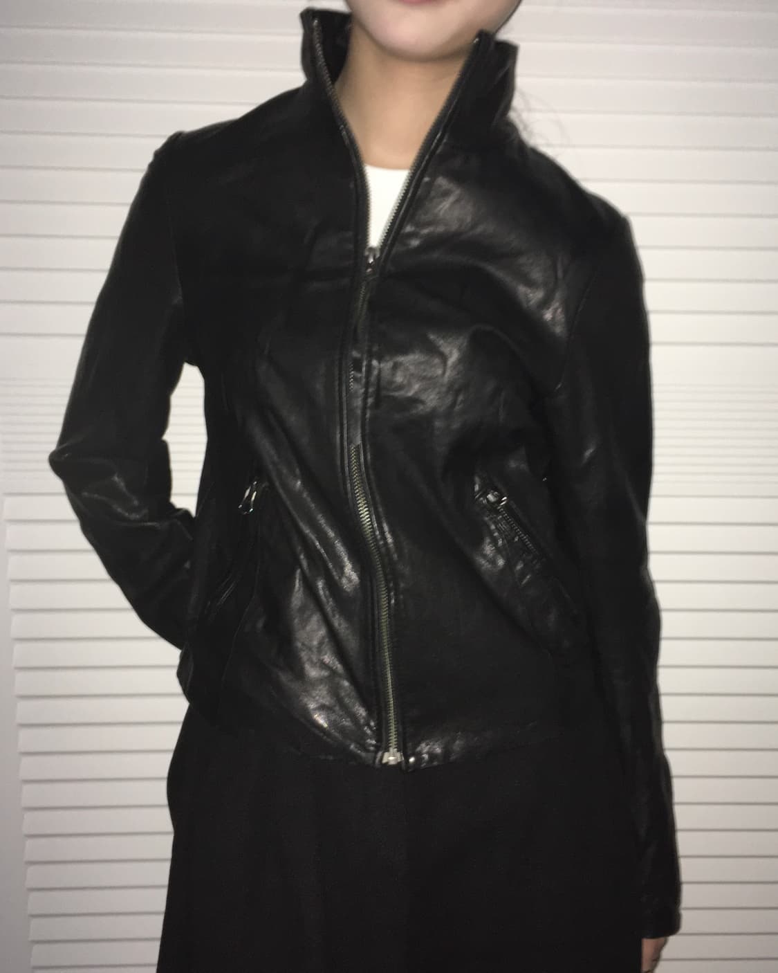 어반리서치 램스킨 하이넥 레더자켓 상품이미지2