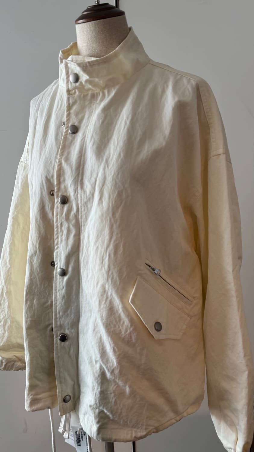 오로 oro 라퍼지포우먼 야상 자켓 오버핏 필드 숏 자켓 (화이트) 상품이미지5