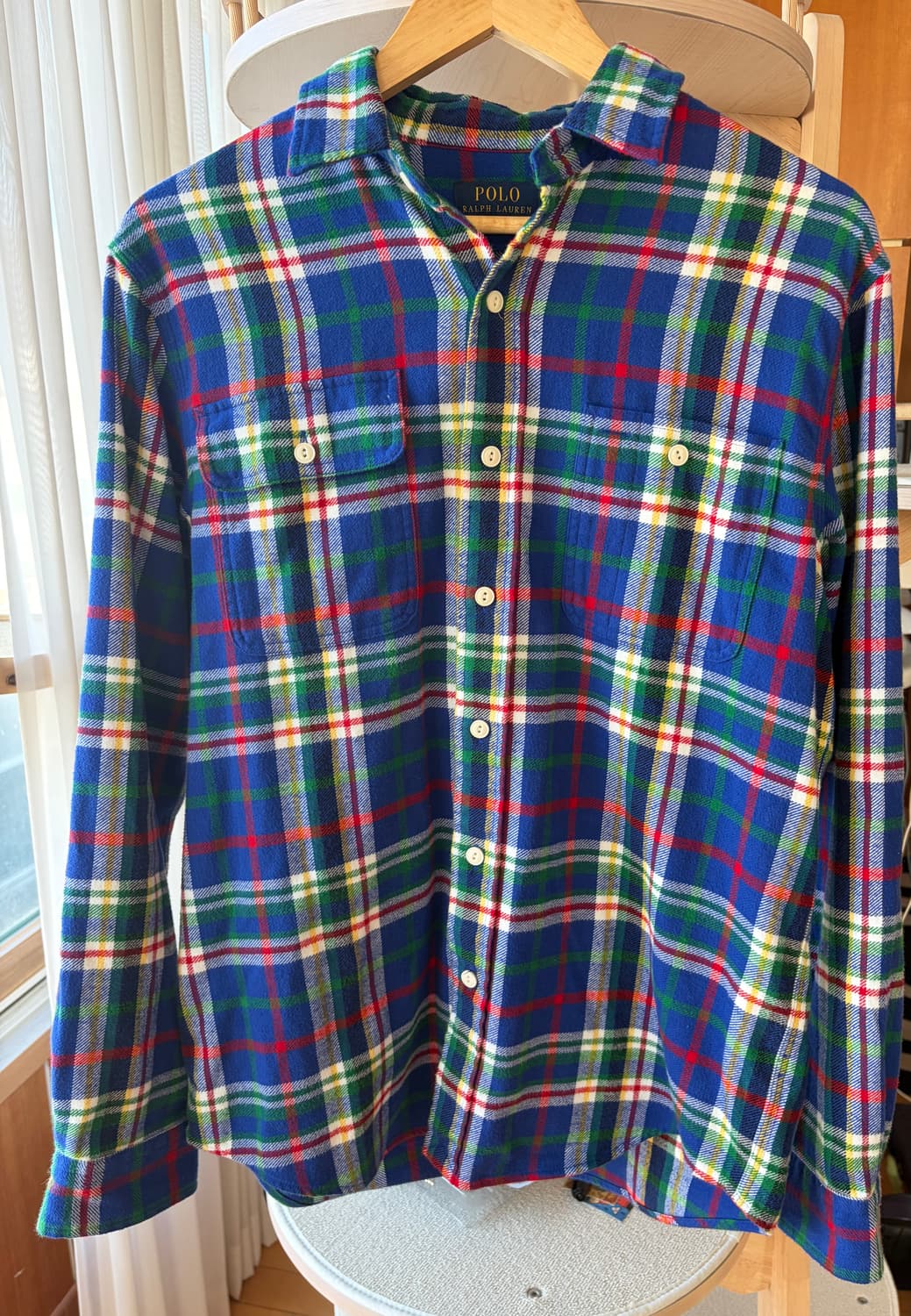 폴로 랄프로렌 클래식핏 플래드 플란넬 워크셔츠 상품이미지3